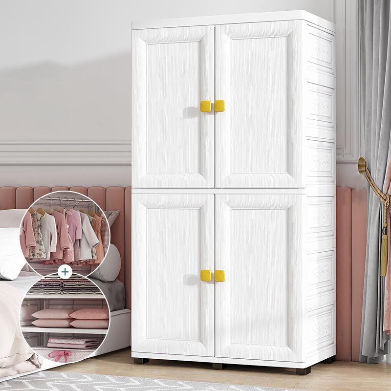 Contemporary Style Wardrobe Plastic Bedroom Wardrobe Closet with Storage