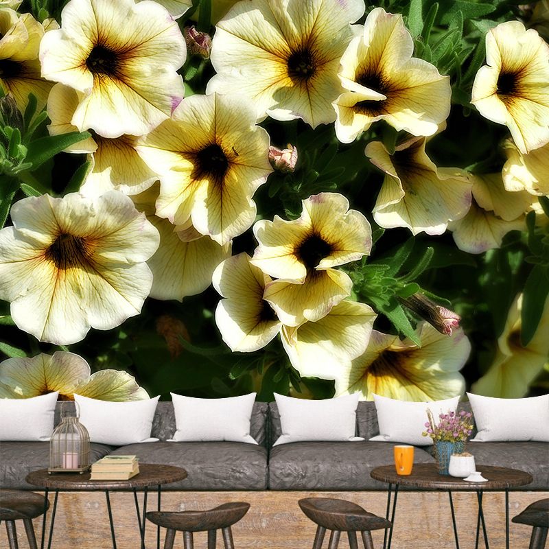 Petunias Flowers Wallpaper Mural Decal Customized Modern Wall Covering for Bedroom