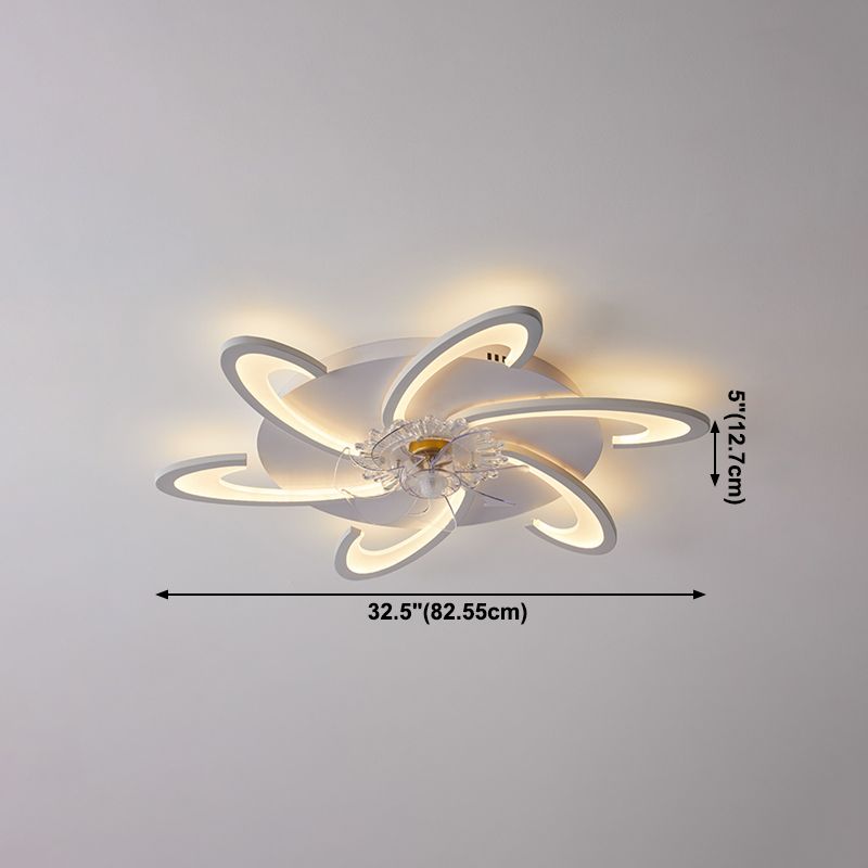 Lampada a ventola del soffitto in metallo Nordico Light Aitura del soffitto con lama a ventola ABS