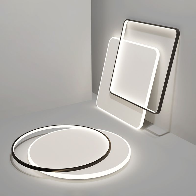 Plafonniers encastrés géométriques modernes, luminaires encastrés en métal avec abat-jour en acrylique