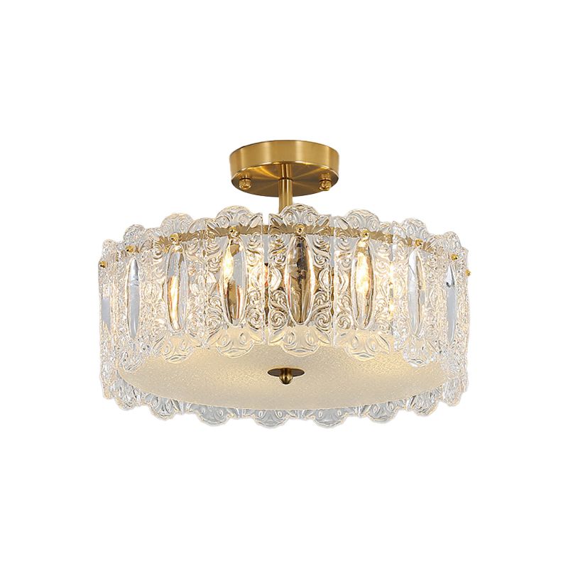 Glass Ceiling Lighting Fixture Minimalist Flush Mount Light Fixture for Bedroom
