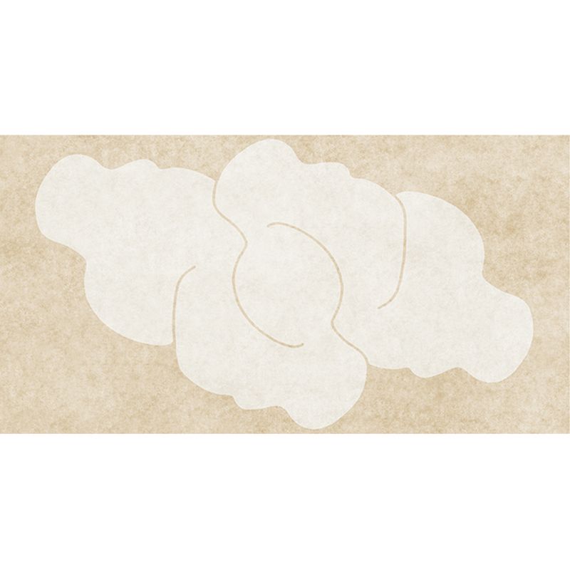 Apricot Modern Area Rug Stripe Pattern Polyester Area Carpet Anti-Slip East Care Rug for Bedroom