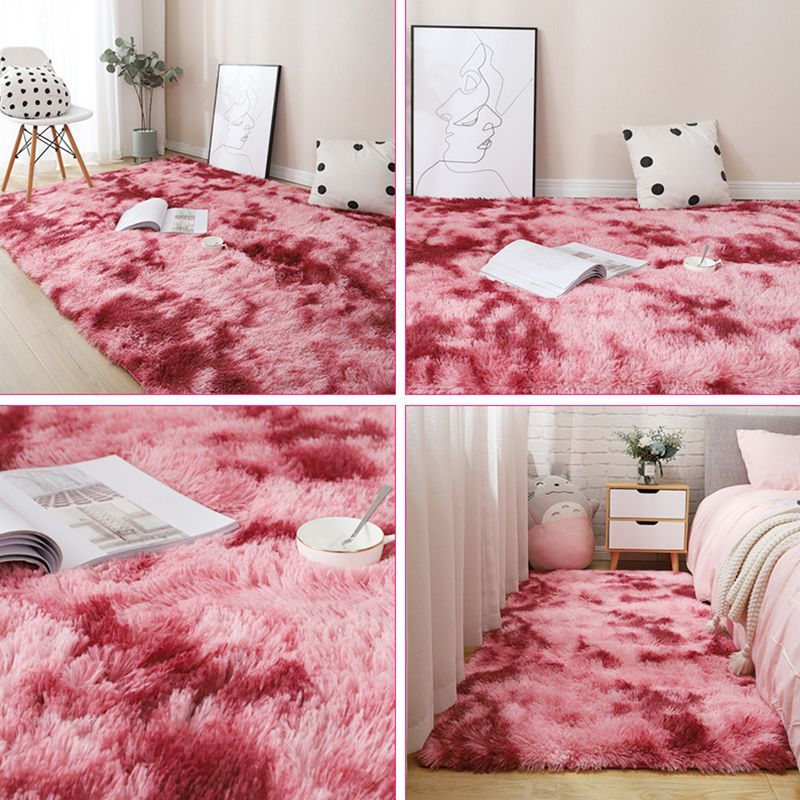 Scandinavian Home Rug Multicolor Plain Rug Synthetic Wool Stain Resistant Anti-Slip Washable Rug