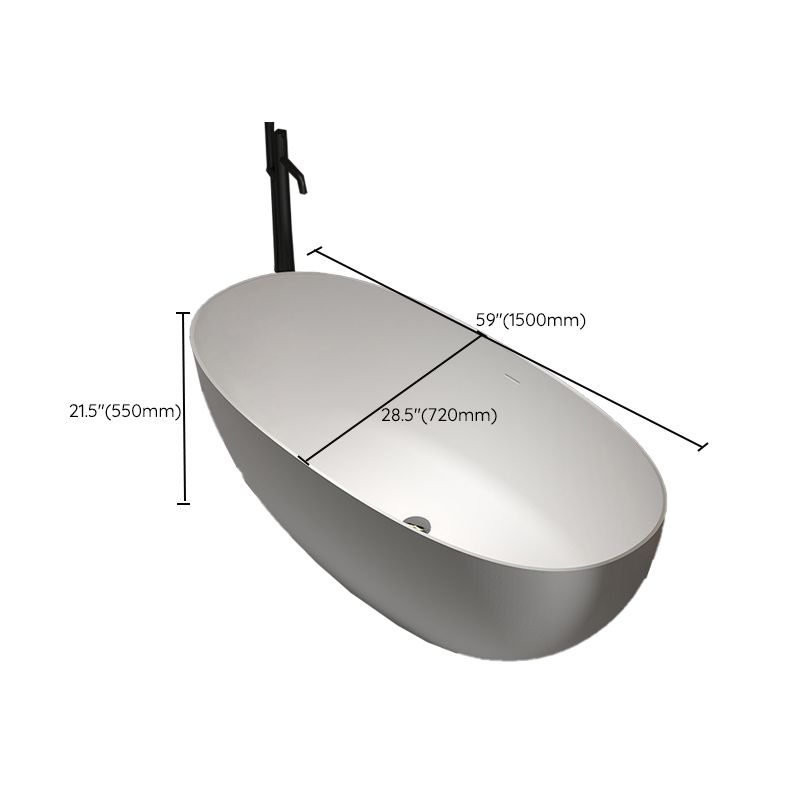 Stone Soaking Bathtub Antique Finish Modern Back to Wall Bath Tub