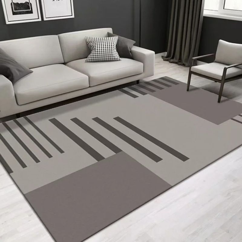 Geometric Indoor Rug Modern Area Rug Polyester Carpet for Living Room