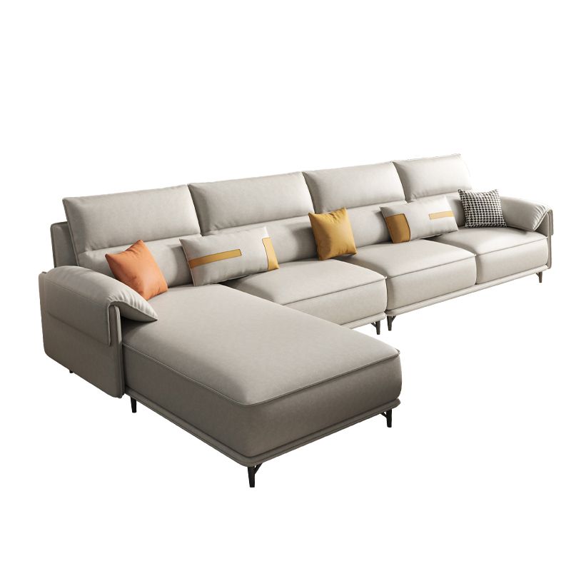 Pillow Top Arm Pillowed Back Cushions L-Shape Sectional Sofa with Chaise
