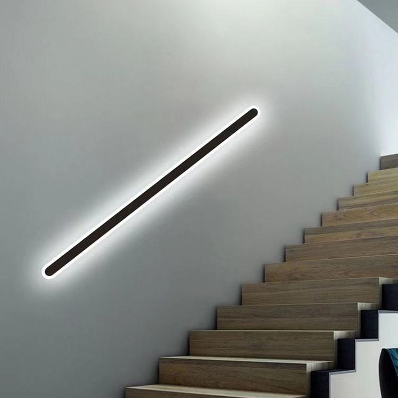 Zeitgenössischer Stil lineare Leuchtenleuchten Metal 1 Light LED -Wandleuchten