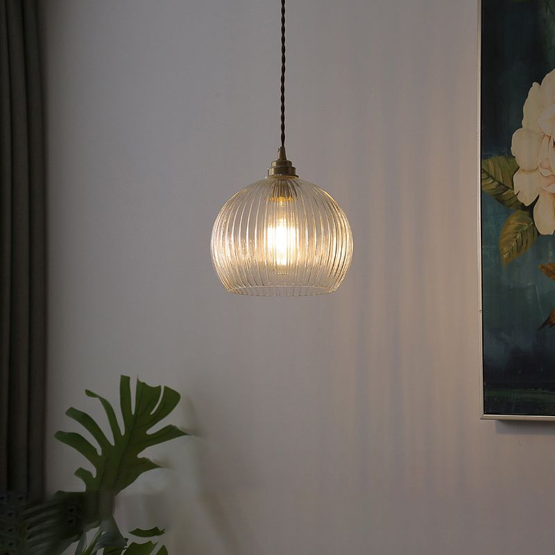 Zeitgenössische einfache Ein leichte Glasschale Esszimmer Schlafzimmer Anhänger Beleuchtung