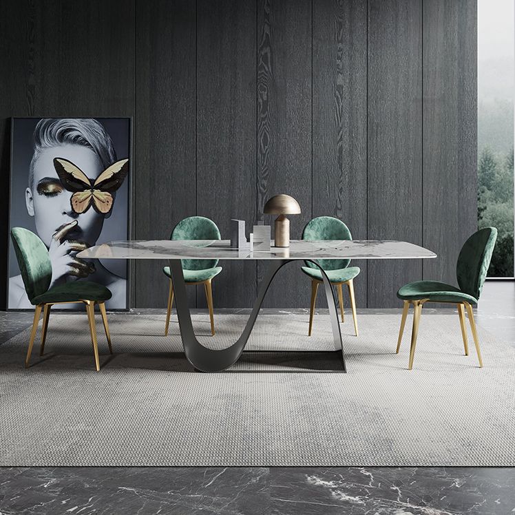 1/4/5/7 Pieces Dining Set Rectangle White Dining Table Set for Home Use