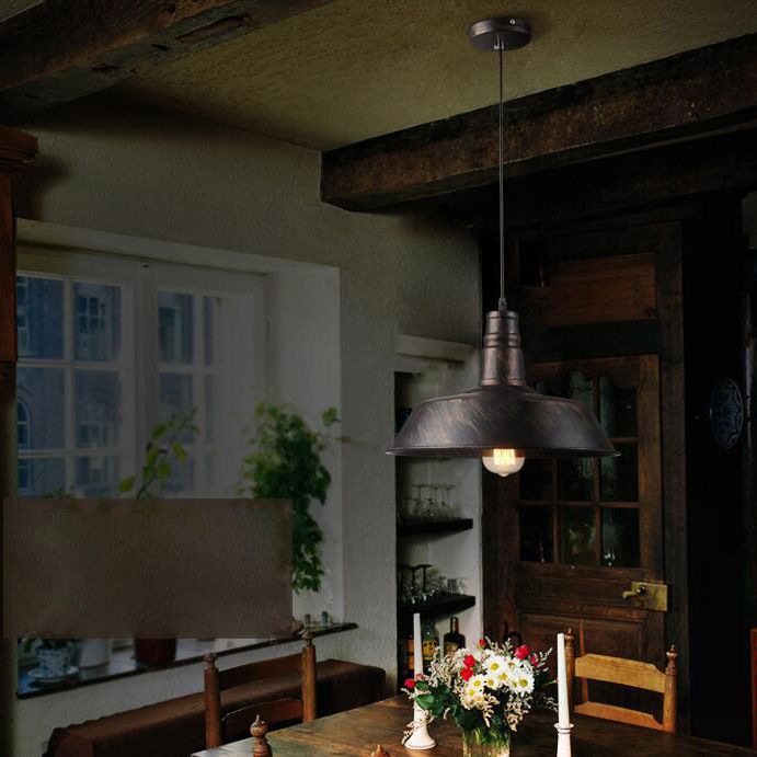 Retro industriële flesdop schaduw hanger licht metaal 1 lichte restaurant hangluchting