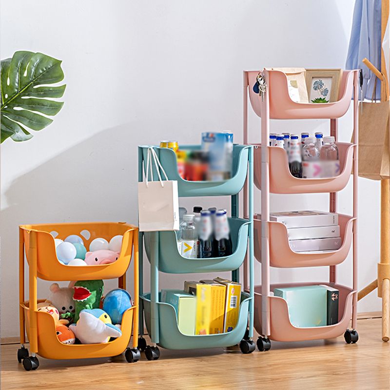 Plastic Contemporary Geometric Bookshelf Vertical Open Bookcase for Home