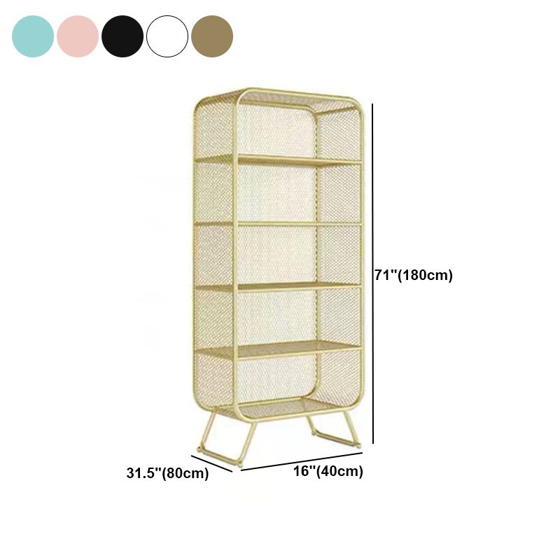 Iron Modern Standard Bookshelf Closed Back Vertical Bookcase for Home