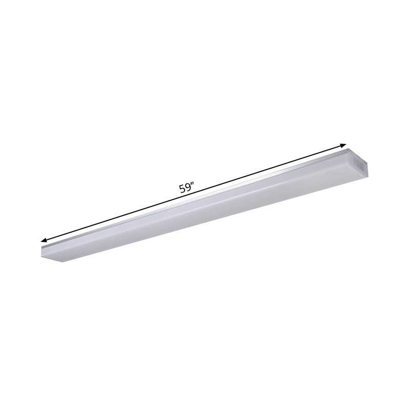 Silber Rechteck Unterputze Beleuchtung Moderne 23,5 "/47" /59 " Lange LED Acryl Deckenleuchte