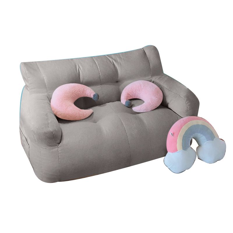 Modern Fabric Loveseat Sofa Rolled Arm Settee for Living Room