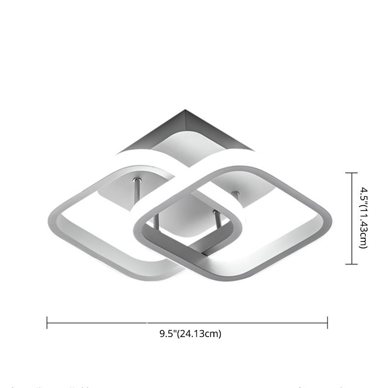 Led Semi Flush Ceiling Lights Contemporary Minimalism Acrylic Ceiling Light Fixtures for Hallway