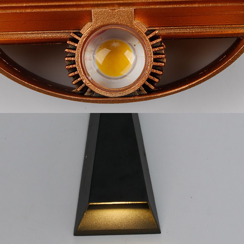 Modern Style Wall Sconce Metal 2 Light Sconces in Black for Outdoor