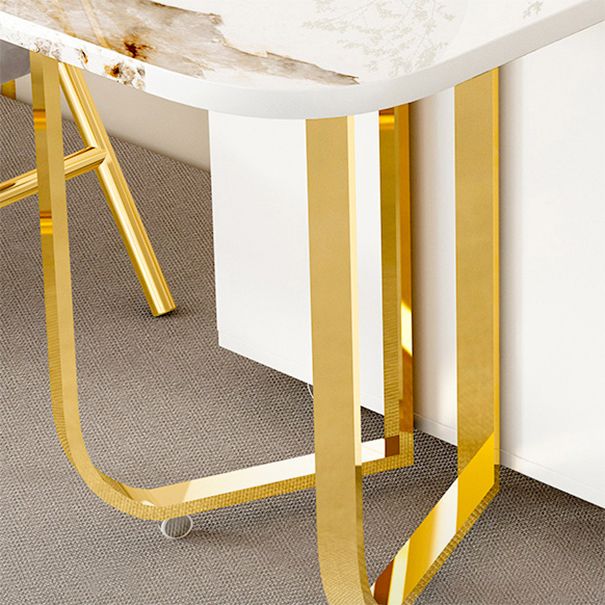 Modern Sintered Stone Dining Table Set 1/3/5/7 Pcs Folding Table and Chairs