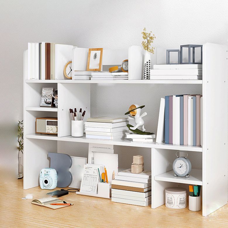 Modern Standard Wooden Bookcase Open Back Bookshelf for Living Room