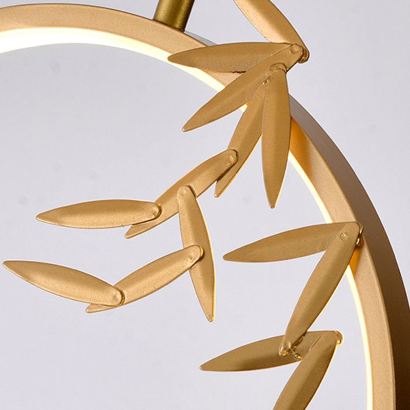 Modern LED Island Lighting Circle Metal Chandelier Light Fixture for Dining Room