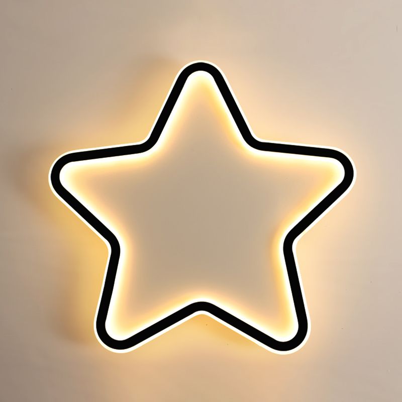 Frosted Aluminium LED Flush Mount in Modern Creative Style Silicone Starry Ceiling Light for Bedroom