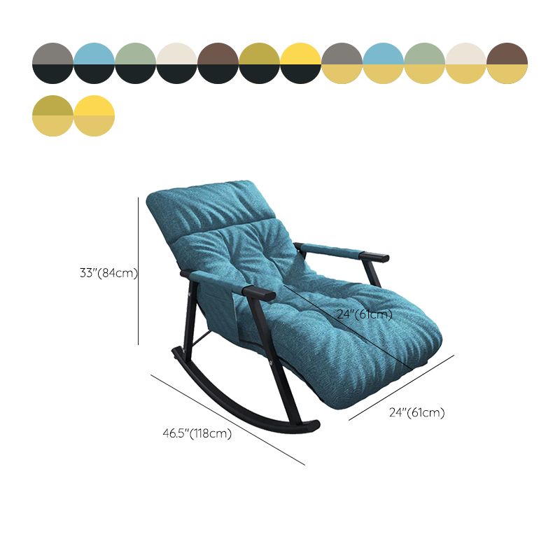 Modern Upholstered Rocker Chair Metal Frame Rocker Chair for Living Room