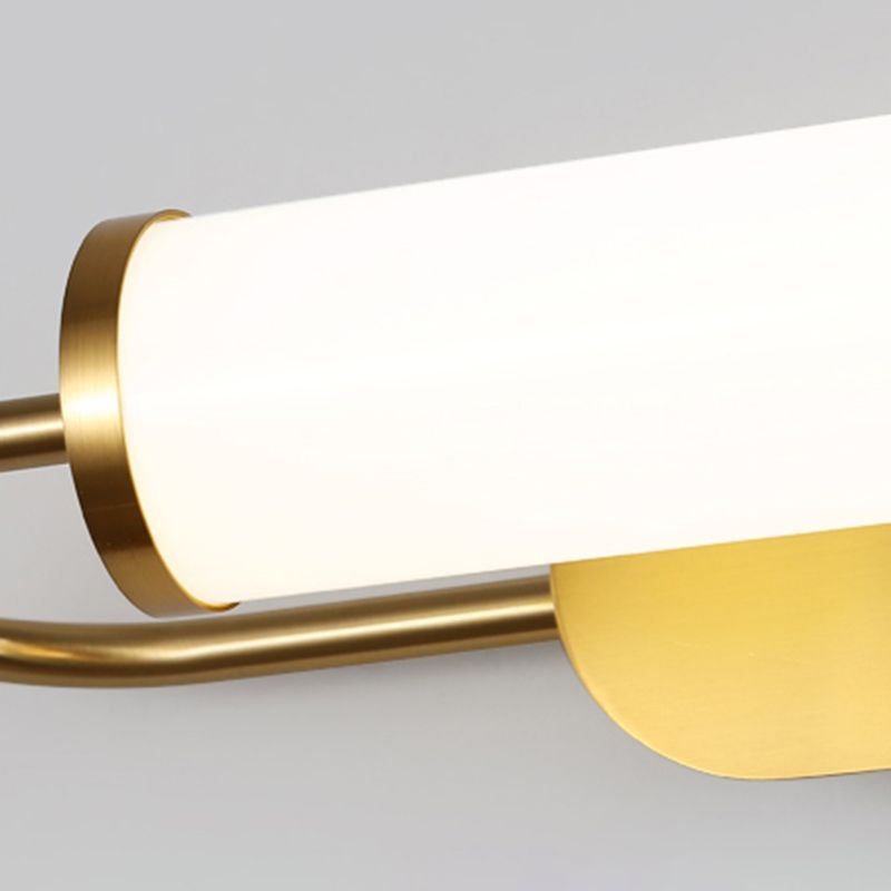 Iluminación de pared de medio cilindro de metal Mirror moderno 1 Luz de pared de luz Luz de luz en latón