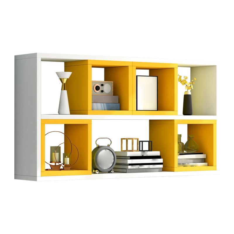 Modern Artificial Wood Bookcase Wall Mounted Bookshelf for Any Room