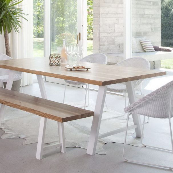 Rectangle Luxury Dining Table Double Pedestal Fixed Table with Solid Wood