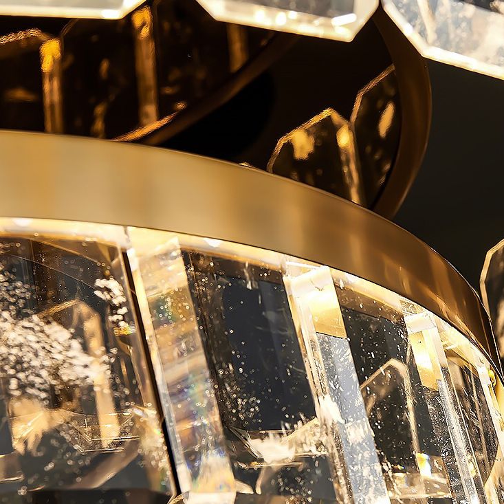 Oval Crystal Island Pendant Lighting Contemporary Dining Room Island Light Fixtures