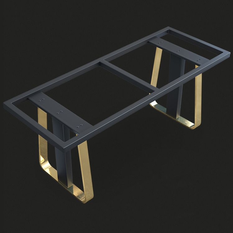 Mesa de comedor de piedra sinterizada de lujo Mesa de cocina rectangular con pedestal doble