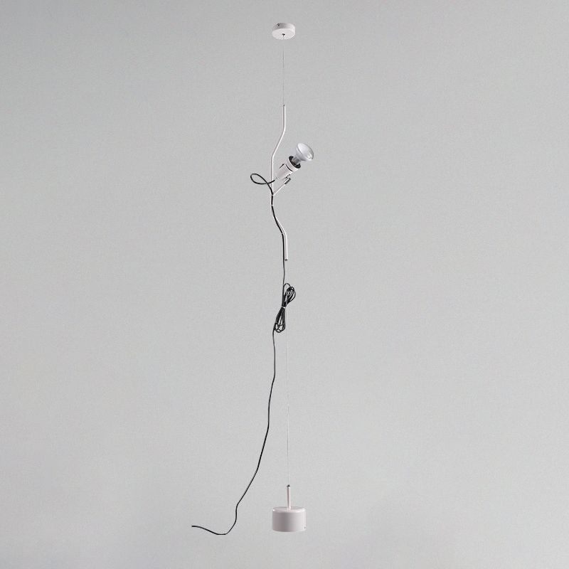 Ligne réglable Hanging Light Modern Style Metallic 1-Light Spot Light en rouge / blanc pour le salon