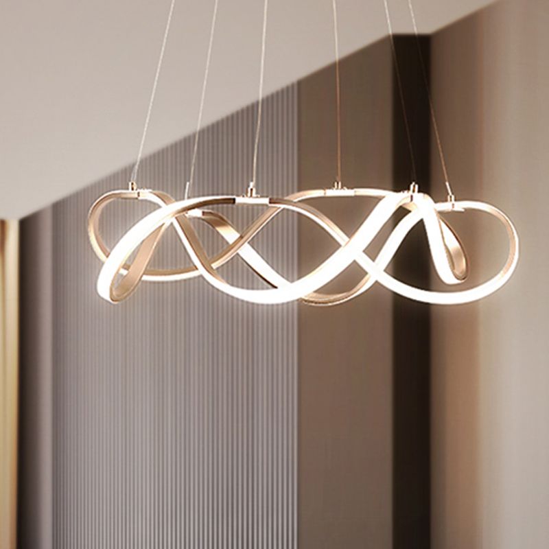 Luz de lámpara de sombra retorcida de metal moderno 1 lámpara de lámpara de lámpara de luz en oro