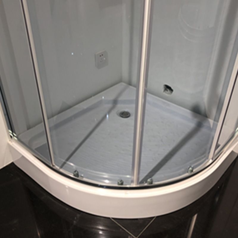 Double Sliding Shower Bath Door Semi Frameless Shower Door in Silver