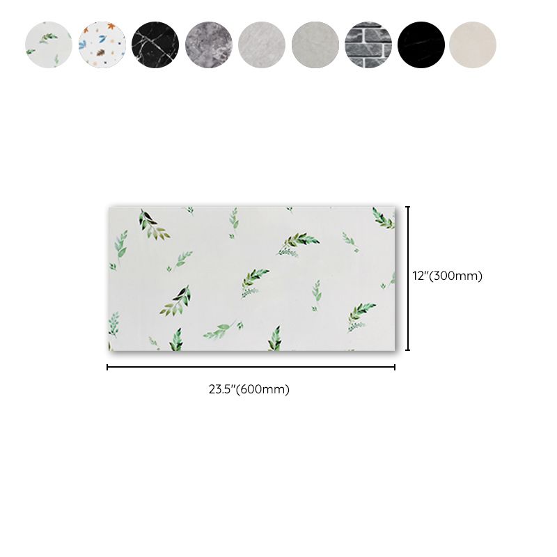 Rectangular Fire Resistant Tile PVC Singular Peel & Stick Tile for Backsplash Wall