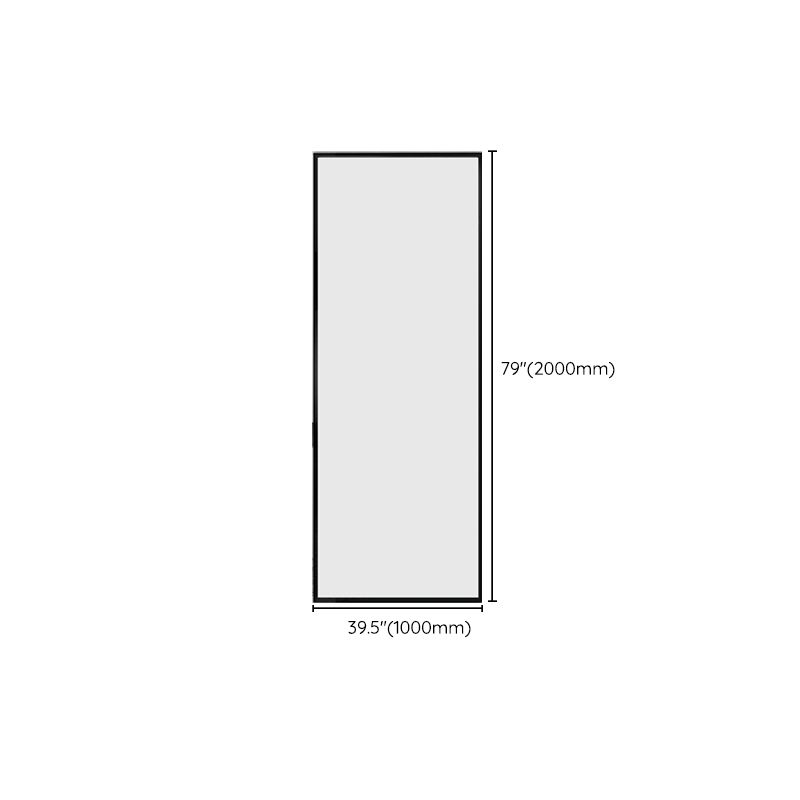Black Full Frame One-shaped Fixed Semi-partition Shower Screen
