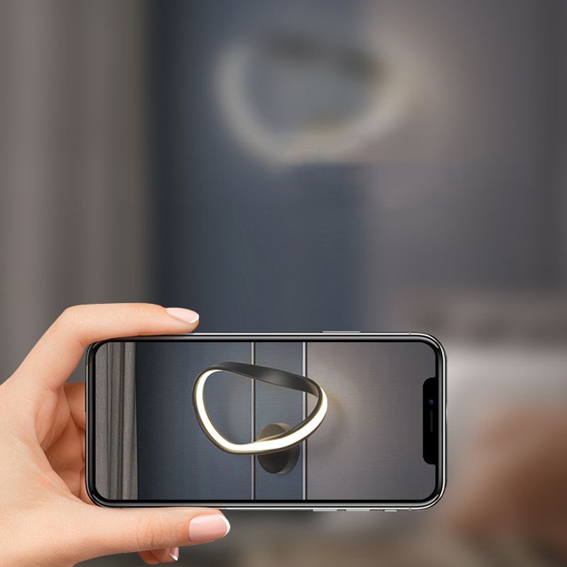 Modern Unique Shape Wall Light Fixture Wall Mounted Lighting in Black for Bedroom