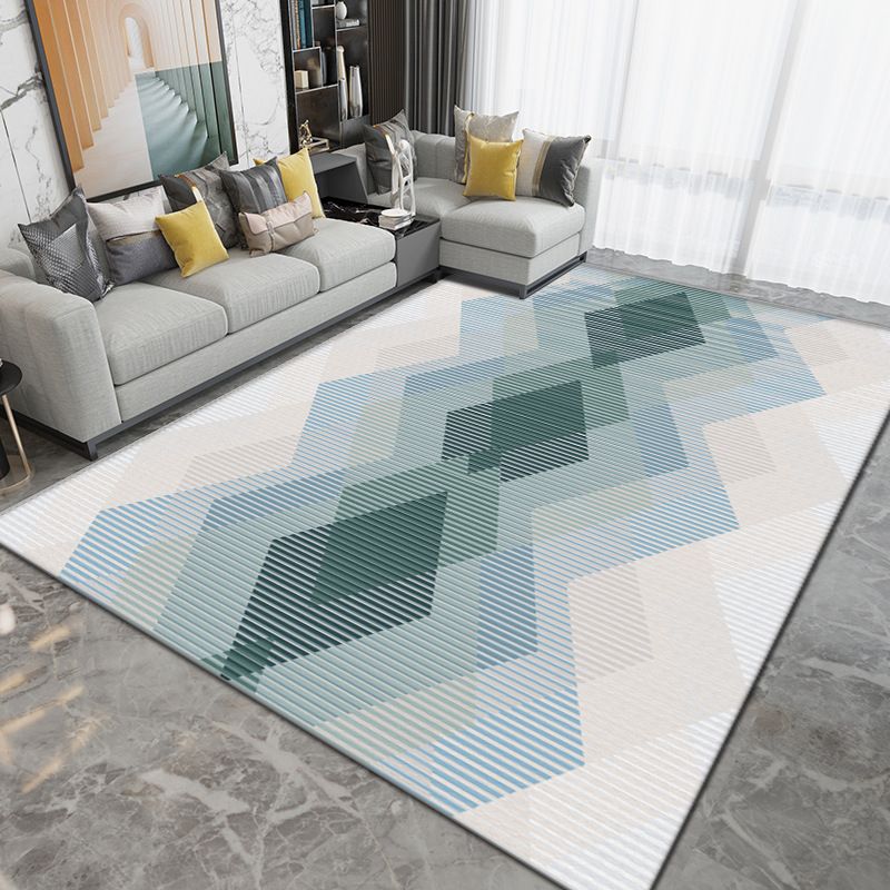 Grey Modern Rug Polyester Circle Rug Washable Rug for Drawing Room