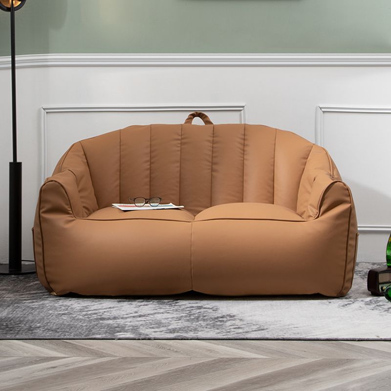 Sofá de almohada de almohada de cuero de piel sintética contemporánea Sofá de almohada cosida para apartamento para apartamento
