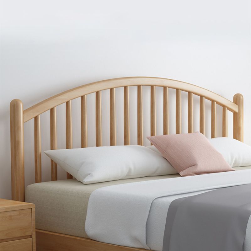 84.65 inch Wide Scandinavian Bed Solid Wood Bed Frame with Headboard