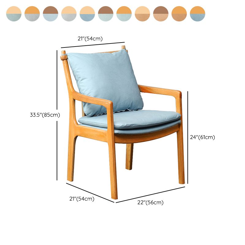 Home Contemporary Dining Chair Solid Wood Upholstered Dining Chair