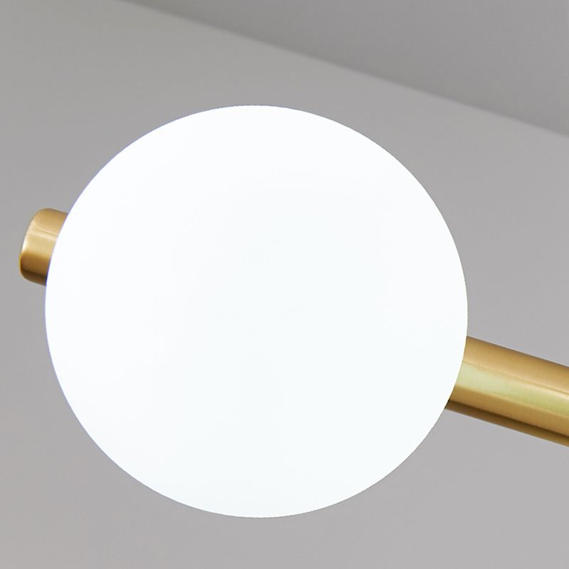 Modern Simple Hanging Lamp Glass Ball Shape Shade Island Light Fixture for Living Room