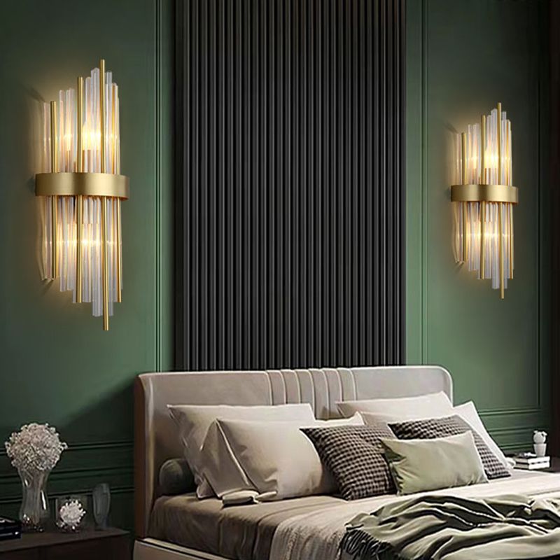 Modern Household Wall Sconce Crystal Shade Wall Lamp for Drawing Room Living Room