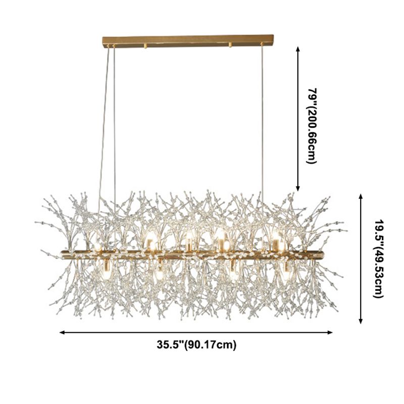 Candelier de lucante Ligera de la lámpara Parte Sala de estar de la isla moderna de la isla de iluminación
