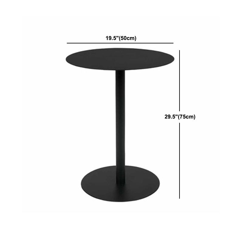 Medieval Modern Style Pedestal Base Round/square Metal Table Black Side Table