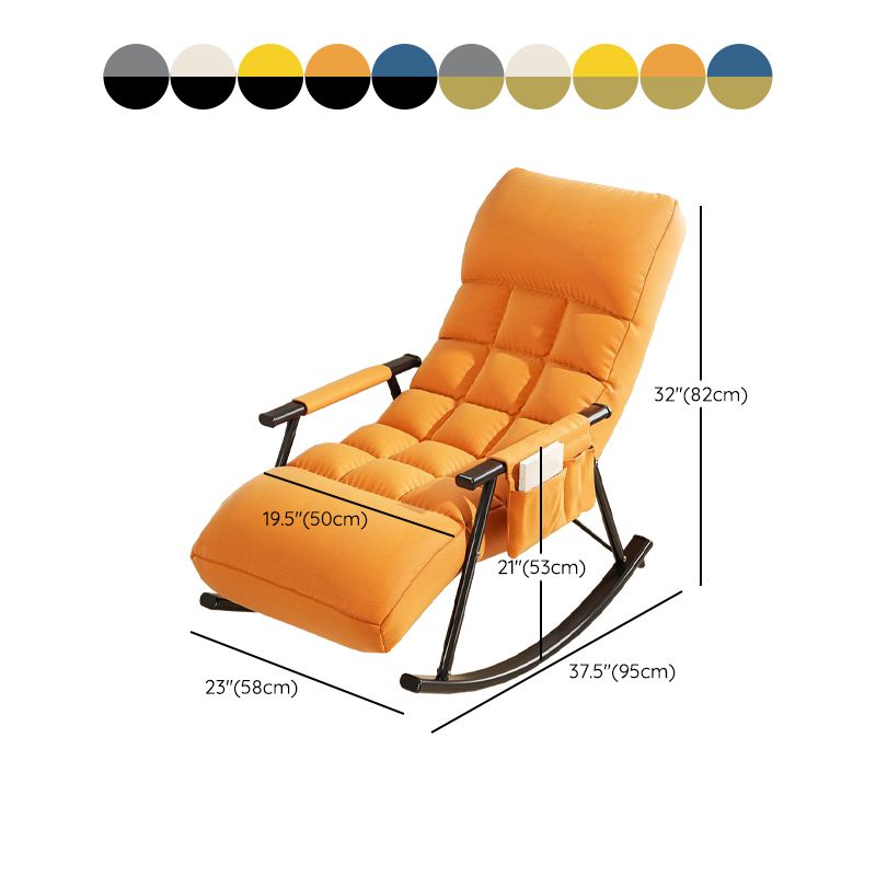 Home Leisure Lounge Chair Lazy Sofa Small Apartment Chair with Metal Frame