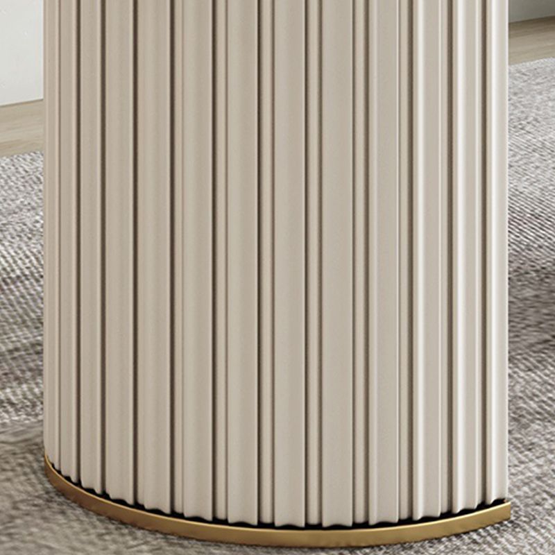 Contemporary Double Pedestal Table Oval Dining Table for Home