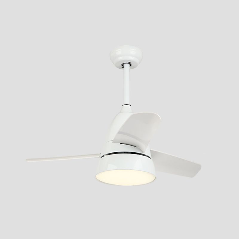 Makkaronstil konisch hängende Lüfter Leuchtmetall Kinderzimmer 26 "breites LED -Halbflush -Deckenlicht, 3 Klingen