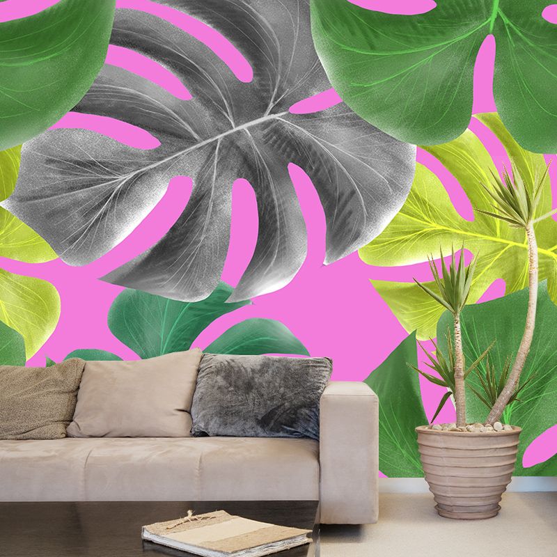 Illustration Stain Resistant Mural Wallpaper Plants Living Room Wall Mural
