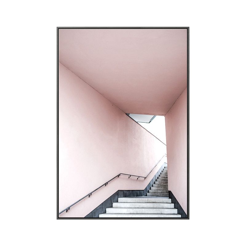 Strukturierte Leinwand-Wanddekoration, Vintage-Stil, Treppenhaus-Gemälde, verschiedene Größenoptionen