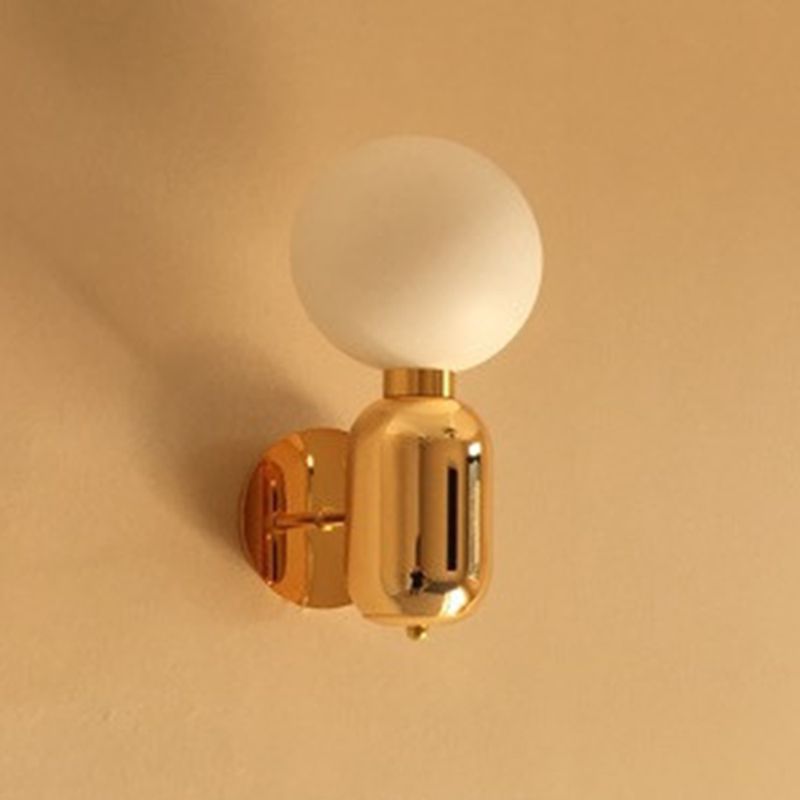 Metallkugel Wandbeleuchtung Merkmale moderner Stil 1 Lichtwandmontierte Leuchte für Schlafzimmer